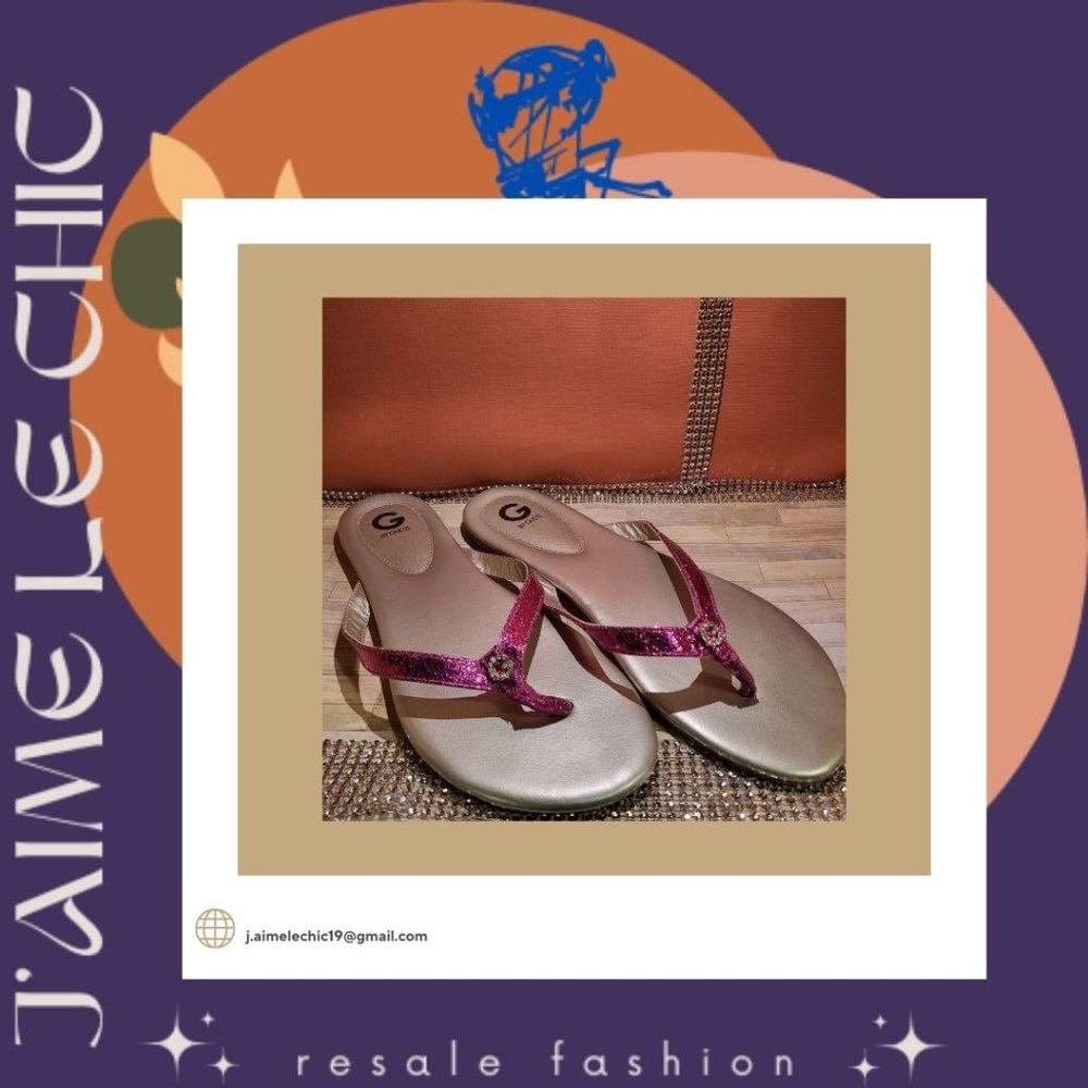 G by Guess Pink Fashion Flip Flops